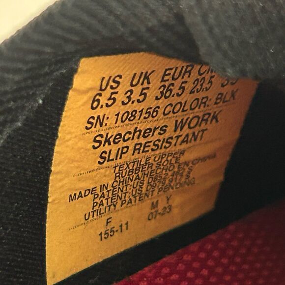 Skechers Sneakers Women's Size 6.5 Color Black Work Slip Resistant Slip-Ins - Picture 10 of 12